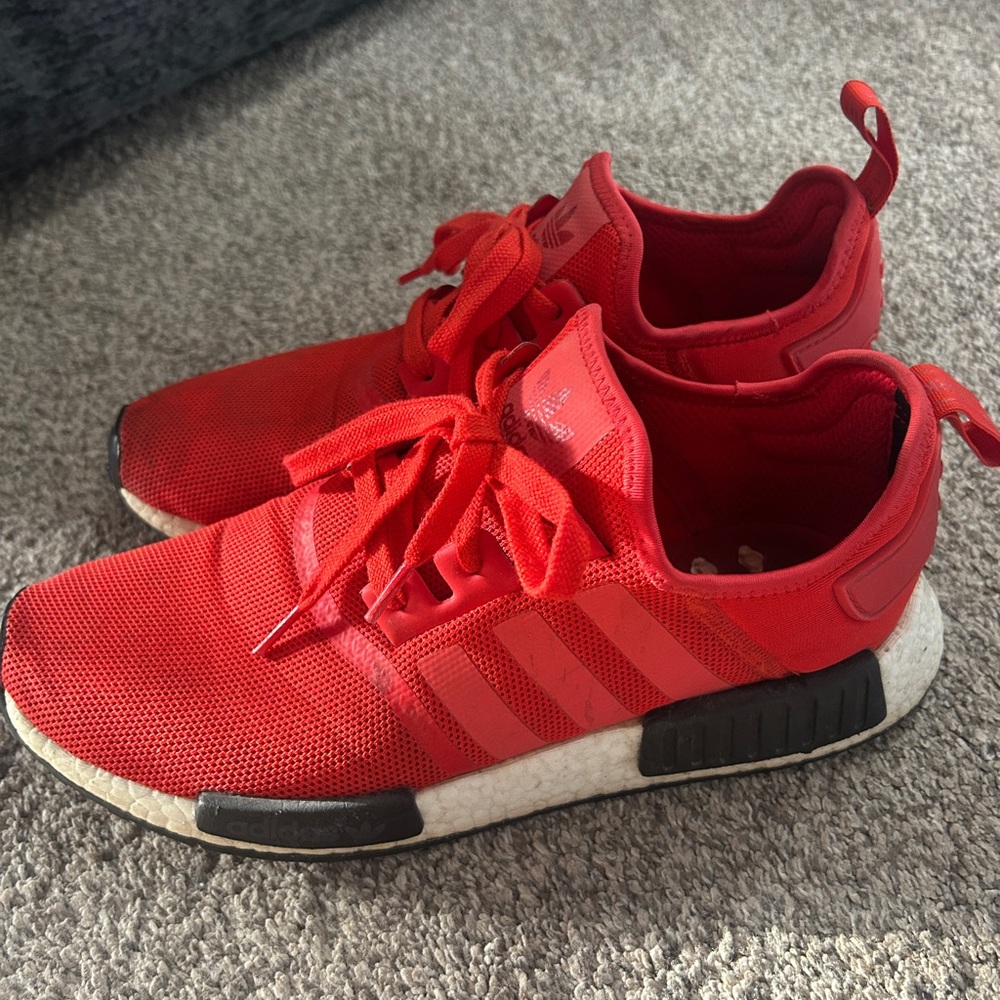 Adidas Bold Red Athletic Shoes